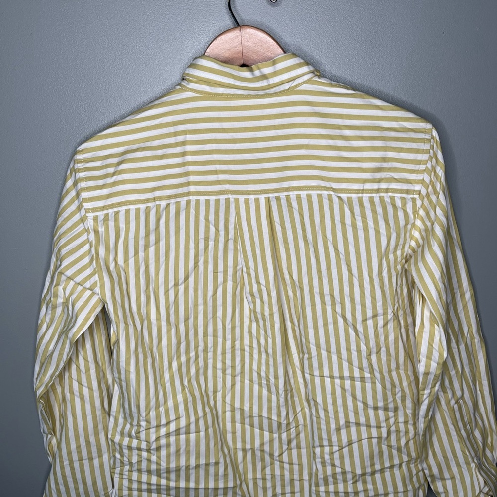 NWT Banana Republic Perfect Poplin - Yellow Stripe - Picture 7 of 11